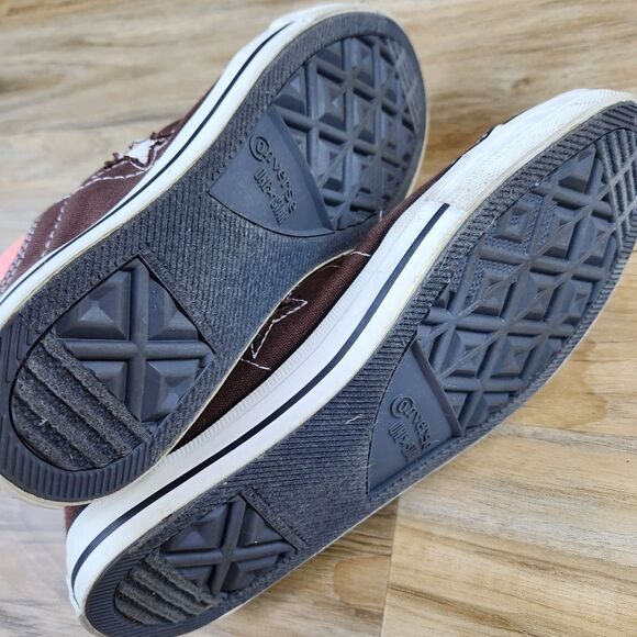 💜Converse One Star Brown Slip-On Low Top Sneakers Size 10 - Picture 11 of 12